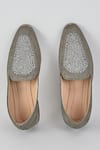 Shop_Rng Safawala_Grey Gunmetal Tube Loafers _at_Aza_Fashions