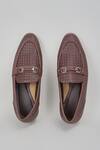 Shop_Rng Safawala_Brown Buckled Herringbone Shoes _at_Aza_Fashions