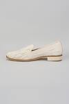 Rng Safawala_White Pearl Embroidered Loafers _Online_at_Aza_Fashions