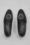 Shop_Rng Safawala_Black Embroidery, Beads Loafers _at_Aza_Fashions