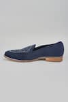 Rng Safawala_Blue Navy Embroidered Loafers _Online_at_Aza_Fashions