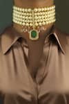Shop_Bblingg_Green Araana Pearl Crystal Necklace _at_Aza_Fashions