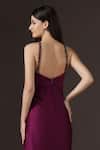 Shop_Pooja Peshoria_Purple Satin Crystals Halter Neck Placement Work Gown _Online_at_Aza_Fashions