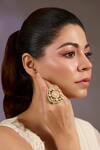 Buy_Vivinia By Vidhi Mehra_Gold Plated Pearls, Stones, And Kundan Statement Ring _at_Aza_Fashions