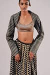 Buy_Urvashi Kaur_Beige Tissue, Silk Scoop Neck Arris Handwoven Bralette _Online_at_Aza_Fashions