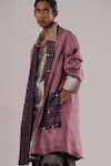 Urvashi Kaur_Purple Silk Yoru Handwoven Brocade Jacket _at_Aza_Fashions
