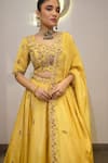 Buy Label Deepshika Agarwal Yellow Tissue Zari, Embroidery V-neck Zardosi Hand Lehenga Set Online at Aza Fashions Buy_Label Deepshika Agarwal_Yellow Tissue Zari, Embroidery V-neck Zardosi Hand Lehenga Set _Online_at_Aza_Fashions