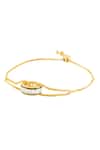 Isharya_Gold Plated Crystals Vysion Bolo Bracelet _Online_at_Aza_Fashions
