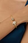 Buy Isharya Gold Plated Crystals, Stones Transcenta Cuff Bracelet at Aza Fashions Buy_Isharya_Gold Plated Crystals, Stones Transcenta Cuff Bracelet _at_Aza_Fashions