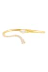 Isharya_Gold Plated Crystals, Stones Celune Cuff Bracelet _Online_at_Aza_Fashions