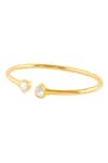 Isharya_Gold Plated Crystals Nuitra Cuff Bracelet _Online_at_Aza_Fashions