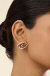Buy Isharya Gold Plated Crystals Somnia Eye Stud Earrings at Aza Fashions Buy_Isharya_Gold Plated Crystals Somnia Eye Stud Earrings _at_Aza_Fashions