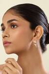 Buy_Isharya_Gold Plated Crystals Eclipta Triple Hoop Earrings _at_Aza_Fashions