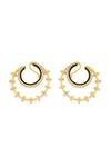 Isharya_Gold Plated Crystals Tanguya Double Hoop Earrings _Online_at_Aza_Fashions