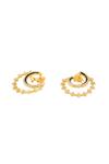 Buy_Isharya_Gold Plated Crystals Tanguya Double Hoop Earrings _Online_at_Aza_Fashions