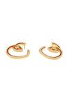 Isharya_Gold Plated Crystals Gala Heart Hoop Earrings _Online_at_Aza_Fashions