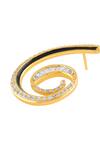 Shop_Isharya_Gold Plated Crystals Surra Statement Hoop Earrings _Online_at_Aza_Fashions