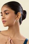 Buy_Isharya_Gold Plated Crystals Surra Statement Hoop Earrings _at_Aza_Fashions