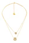 Isharya_Gold Plated Dustelle Layered Necklace _Online_at_Aza_Fashions