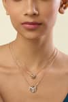 Shop_Isharya_Gold Plated Dustelle Layered Necklace _at_Aza_Fashions