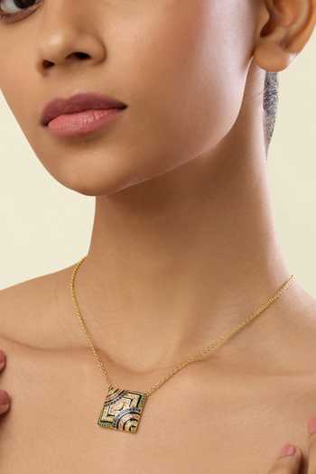 Shop_Isharya_Multi Color Vyntra Pendant Necklace _at_Aza_Fashions