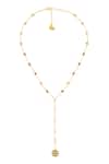 Isharya_Gold Plated Evoka Y Necklace _Online_at_Aza_Fashions