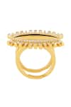 Isharya_Gold Plated Crystals, Stones Vestra Adjustable Ring _Online_at_Aza_Fashions
