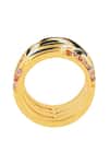 Isharya_Multi Color Crystals, Stones Surreva Statement Ring _Online_at_Aza_Fashions