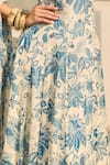 Shop_Diyarajvvir_Ivory Georgette Square Neck Floral Print Anarkali With Dupatta _Online_at_Aza_Fashions