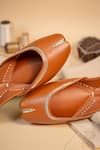 Buy Loryphilory Brown Noorani Plain Jutti With Fine Stitching Details Online at Aza Fashions Buy_Loryphilory_Brown Noorani Plain Jutti With Fine Stitching Details _Online_at_Aza_Fashions