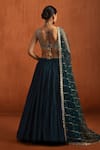 Lashkaraa Green Crepe, Silk Sequins, Zari, Embroidery Sweetheart Neck Pleated Lehenga Set Online at Aza Fashions Lashkaraa_Green Crepe, Silk Sequins, Zari, Embroidery Sweetheart Neck Pleated Lehenga Set _Online_at_Aza_Fashions