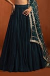 Buy Lashkaraa Green Crepe, Silk Sequins, Zari, Embroidery Sweetheart Neck Pleated Lehenga Set Online at Aza Fashions Buy_Lashkaraa_Green Crepe, Silk Sequins, Zari, Embroidery Sweetheart Neck Pleated Lehenga Set _Online_at_Aza_Fashions