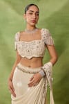 Buy Awigna Ivory Silk Sequins, Beads, Tassels Zahira Embroidered Blouse And Draped Saree Set Online at Aza Fashions Buy_Awigna_Ivory Silk Sequins, Beads, Tassels Zahira Embroidered Blouse And Draped Saree Set _Online_at_Aza_Fashions