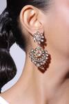 Buy_The Bling Girll_Gold Plated Stones Kundan Embellished Drop Earrings _at_Aza_Fashions