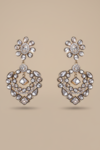 Buy_The Bling Girll_Gold Plated Stones Kundan Embellished Drop Earrings _Online_at_Aza_Fashions