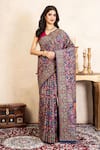 Buy Zal From Benaras Blue Silk Zari, Embroidery Banarasi Saree With Unstitched Blouse Fabric at Aza Fashions Buy_Zal From Benaras_Blue Silk Zari, Embroidery Banarasi Saree With Unstitched Blouse Fabric _at_Aza_Fashions