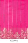 Zal From Benaras_Pink Silk Zari Banarasi Saree With Unstitched Blouse Fabric _at_Aza_Fashions