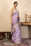 Buy Zal From Benaras Lavender Silk Zari, Banarasi Patola Saree With Unstitched Blouse Fabric Online at Aza Fashions Buy_Zal From Benaras_Lavender Silk Zari, Banarasi Patola Saree With Unstitched Blouse Fabric _Online_at_Aza_Fashions