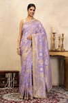 Buy Zal From Benaras Lavender Silk Zari, Banarasi Patola Saree With Unstitched Blouse Fabric at Aza Fashions Buy_Zal From Benaras_Lavender Silk Zari, Banarasi Patola Saree With Unstitched Blouse Fabric _at_Aza_Fashions