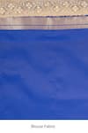 Shop_Zal From Benaras_Blue Silk Zari, Embroidery Banarasi Handloom Saree With Unstitched Blouse Piece _Online_at_Aza_Fashions