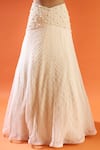 Couture By Niharika Ivory Net Pearls, Stones Sweetheart Neck Embroidered Lehenga Set Online at Aza Fashions Couture By Niharika_Ivory Net Pearls, Stones Sweetheart Neck Embroidered Lehenga Set _Online_at_Aza_Fashions