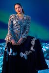 Buy Anamika Khanna Black Beads, Sequins, Tassels, Embroidery Blazer And Lehenga Set Buy_Anamika Khanna_Black Beads, Sequins, Tassels, Embroidery Blazer And Lehenga Set