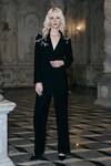 Buy_Dash And Dot_Black Polyester Crystals Embellished Blazer With Pant _at_Aza_Fashions