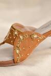 Buy_Around Always_Brown Embroidery, Sequins Amara Heels _Online_at_Aza_Fashions