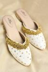 Shop Around Always Gold Beads, Sequins Twinkle Embroidered Slip-ons at Aza Fashions Shop_Around Always_Gold Beads, Sequins Twinkle Embroidered Slip-ons _at_Aza_Fashions