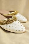 Buy Around Always Gold Beads, Sequins Twinkle Embroidered Slip-ons Online at Aza Fashions Buy_Around Always_Gold Beads, Sequins Twinkle Embroidered Slip-ons _Online_at_Aza_Fashions