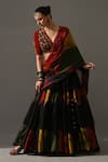Buy_Medha_Multi Color Silk Organza, Chiffon Mirrors, Banjara Bandhani Tie Dye Lehenga Set _Online_at_Aza_Fashions