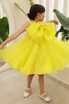 Janyas Closet_Yellow Organza, Silk, Shantoon Bows, Fabric Flowers Elysian Dress _Online_at_Aza_Fashions