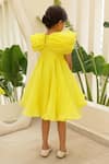Shop_Janyas Closet_Yellow Organza, Silk, Shantoon Bows, Fabric Flowers Elysian Dress _at_Aza_Fashions