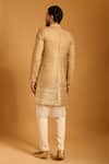 Shop Siddartha Tytler Gold Taffeta, Silk Organza, Knit Crystals Intrecciato Woven Sherwani Set at Aza Fashions Shop_Siddartha Tytler_Gold Taffeta, Silk Organza, Knit Crystals Intrecciato Woven Sherwani Set _at_Aza_Fashions